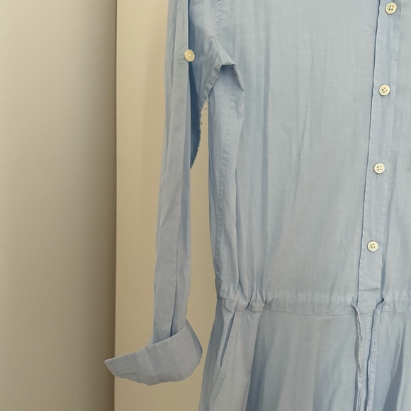 Pure DKNY Light Blue Midi Dress with long sleeve. SizeXP - Picture 3 of 13